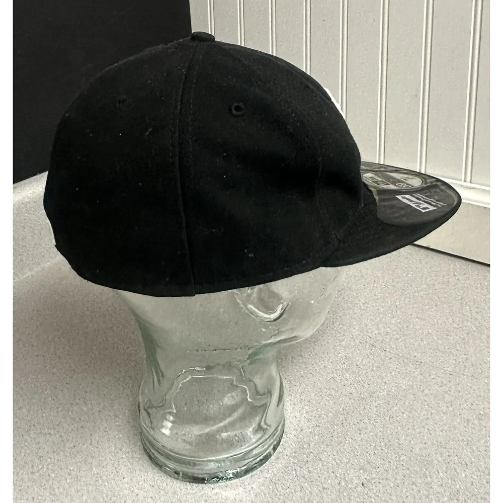 Vintage CHICAGO WHITE SOX Black Hat New Era 59fifty Fitted 7 3/8 Made In Usa